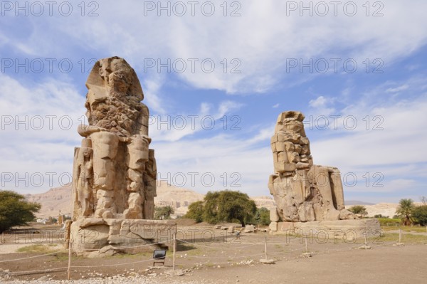 Colossi of Memnon, statues of King Amenhotep III, West Thebes, Luxor, Egypt
