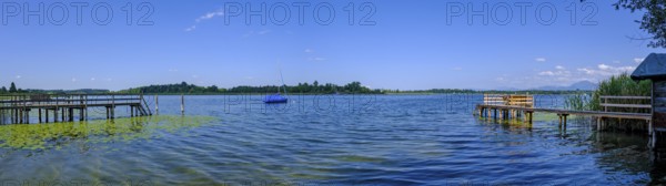 Steg am Chiemsee bei Prien, Chiemgau, Upper Bavaria, Bavaria, Upper Bavaria, Bavaria, Germany