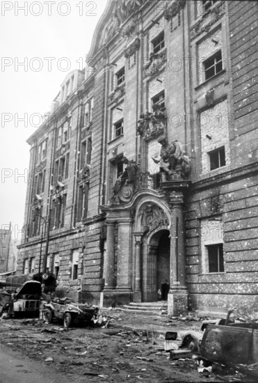 The headquarters of the Gestapo on Niederkirchnerstraße, May 1945, Mitte, Berlin, Germany