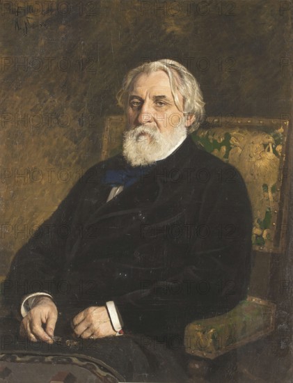 Ivan Sergeyevich Turgenev (1818 - 1883), Russian writer, portrait of Ilya Repin, historical, Russia. One of the most important Russian writers. He was the first in Russian literature to address the everyday hardships of Russian society