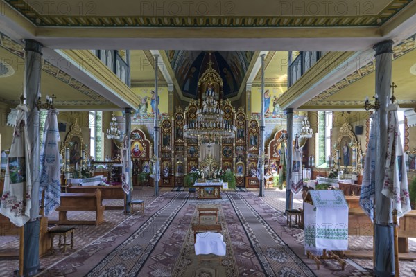 Interior of the former German Protestant Church today Greek Catholic, Lanivka, Ukraine