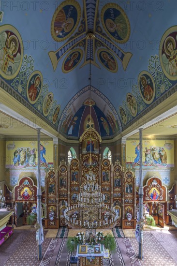 Interior seen from the gallery, former German Protestant church today Greek Catholic, Lanivka, Ukraine