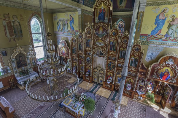 Interior seen from the gallery, former German Protestant church today Greek Catholic, Lanivka, Ukraine