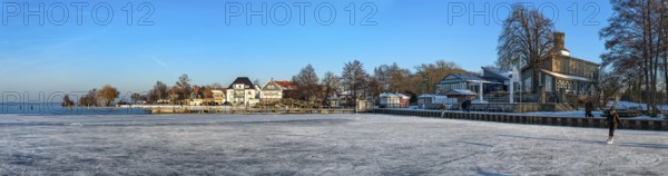 Steinhuder Meer Promenade Winter Panorama Steinhude Germany