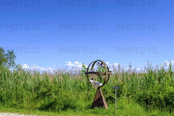 Skulpturenweg, Obinger See, Obing, Chiemgau, Upper Bavaria, Bavaria, Germany