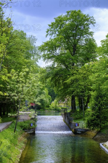 Isarwehrkanal, Isarlände, Thalkirchen, Munich, Upper Bavaria, Bavaria, Germany