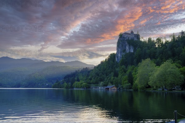 Evening at Bled Castle, Lake Bled, Slovenia