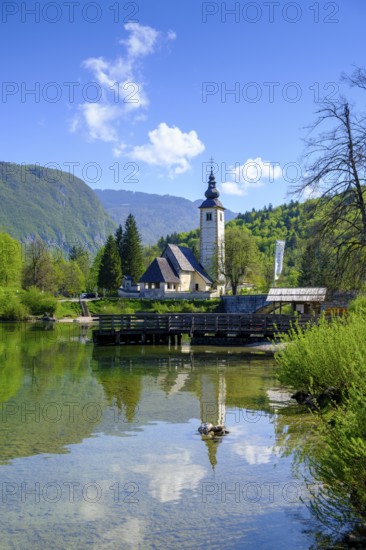 Church of Sv. Janeza Krstnika, Lake Bohinj, Lake Bohinj, Upper Carniola, Slovenia