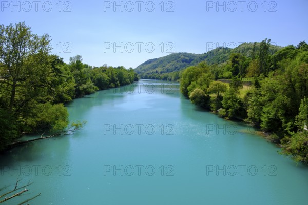 Isonzo River, Soca from Ponte di Piuma, Gorizia, Gorizia, Gorica, Friuli-Venezia Giulia, Italy