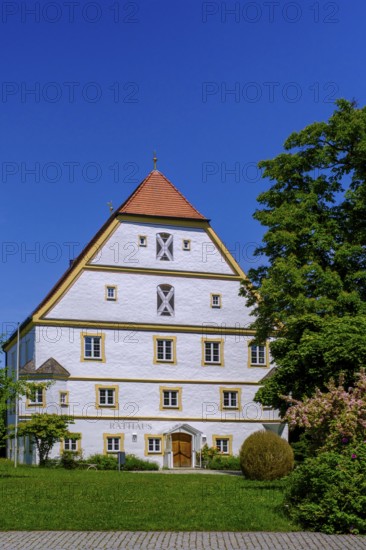 Town hall in former castle, Schechen, Upper Bavaria, Bavaria, Germany