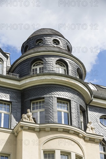 Stefan-Heym House in Hoffmannstraße, Art Nouveau villas and Wilhelminian era buildings on Kassberg, Chemnitz, Saxony, Germany