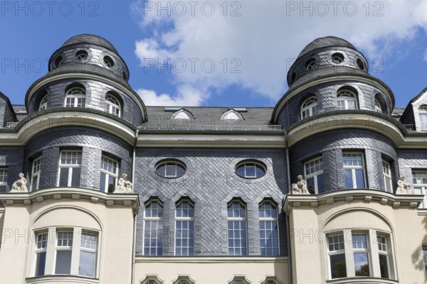 Stefan-Heym House in Hoffmannstraße, Art Nouveau villas and Wilhelminian era buildings on Kassberg, Chemnitz, Saxony, Germany