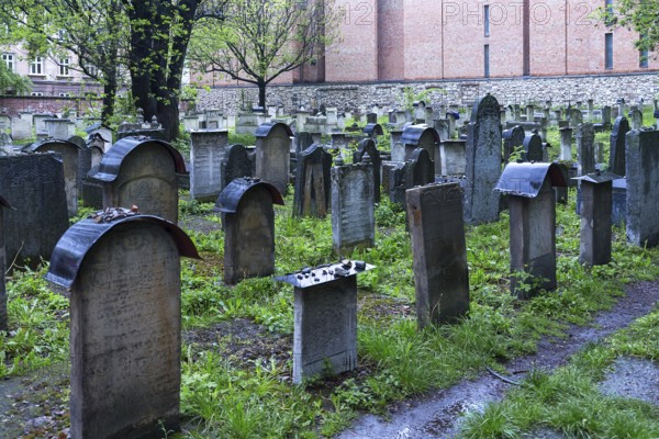Remuh Synagogue Cemetery in Kazimierz Jewish District, Krakow, Poland