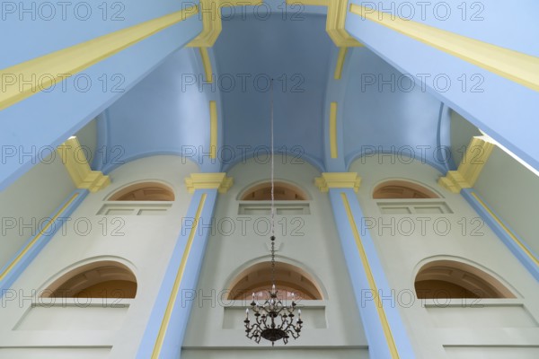 Galleries of the restored Choral Synagogue, built from 1842-1865, Drochobych, Ukraine