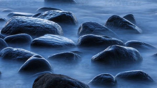 Evening on the chalk coast in Jasmund National Park, Rügen, Lohme, Mecklenburg-Western Pomerania, Germany