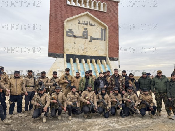 In Raqqa, Syria on January 17, 2026, the Syrian Army secures dozens of towns and villages in the northeast countryside. This deployment comes after the withdrawal of Kurdish fighters from the Syrian Democratic Forces (SDF) under a agreement aimed at avoiding direct military confrontation, Raqqa, Raqqa, Syria