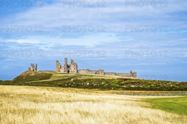 Ruins of Dunstanburgh Castle, Northumberland Coast, England, UK