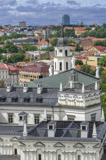 View over Grand Ducal Palace, Palace of the Grand Dukes of Lithuania in the Old Town of Vilnius, Lithuania, Baltic states