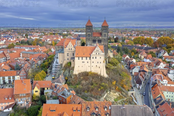 Castle and Quedlinburg Abbey / Reichsstift Quedlinburg, former abbey of secular canonesses in the Old Town of Quedlinburg, Saxony-Anhalt, Germany