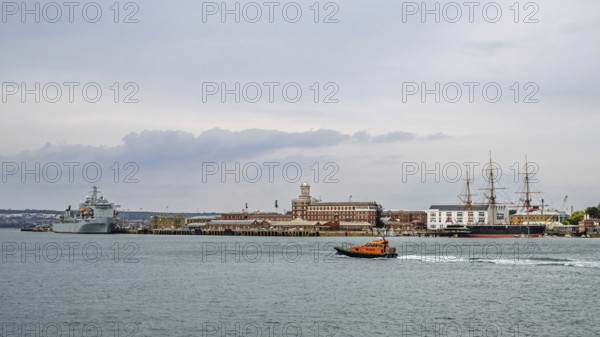 Portsmouth Harbour over Spinnaker Tower, Portsmouth, Gosport, England, United Kingdom