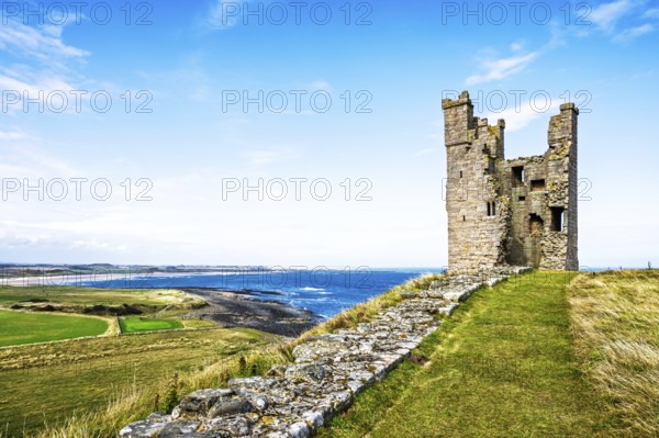 Ruins of Dunstanburgh Castle, Northumberland Coast, England, UK