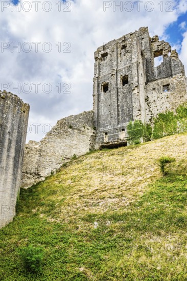 Ruins of Corfe Castle, Wareham, Dorset, England, United Kingdom