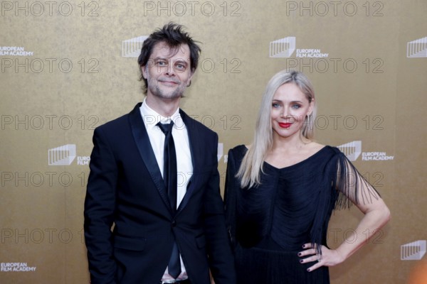 Luca Ciut and Katarina Cas arriving for the European Film Awards at the House of World Cultures in Berlin on 17.01.2026