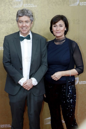 Andres Veiel and Sandra Maischberger arriving at the European Film Awards at the House of World Cultures in Berlin on 17.01.2026