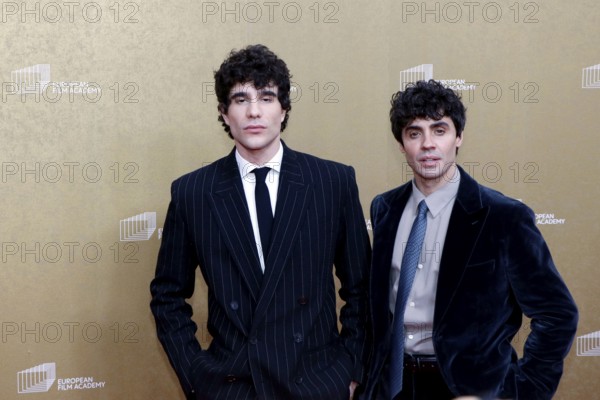 Javier Calvo and Javier Ambrossi arriving at the European Film Awards at the House of World Cultures in Berlin on 17.01.2026