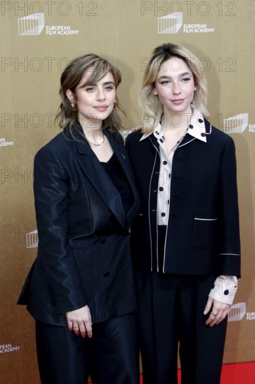 Greta Scarano and Matilda De Angelis arriving for the European Film Awards at the House of World Cultures in Berlin on 17.01.2026