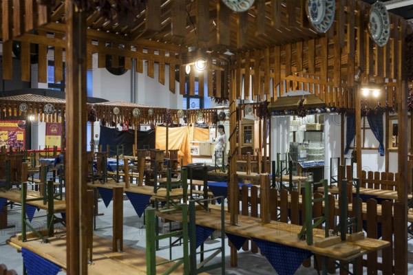 High chairs at the Hungarian stand shortly in front of the opening of Green Week at the exhibition center in Berlin on 16.01.2026. The Agricultural and Food Industry Fair will take place from January 16-25, 2026