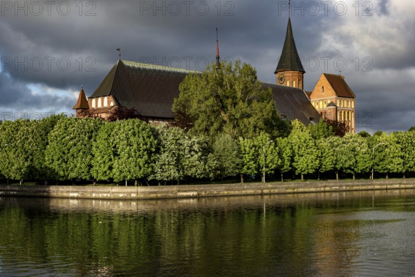 Historic cathedral on Cathedral Island on the river, Kaliningrad, Russia