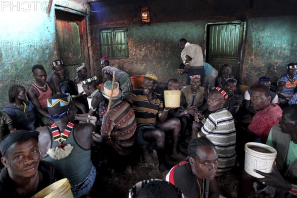 Beer bar in Key Afar with lively atmosphere and lots of people, Key Afar, null, Ethiopia