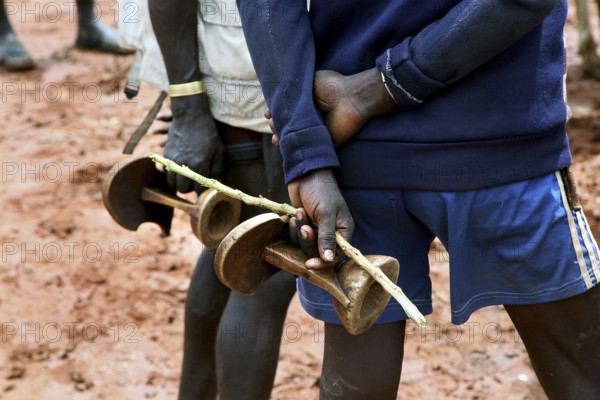 People interacting socially at the cattle market, Key Afar, Ethiopia