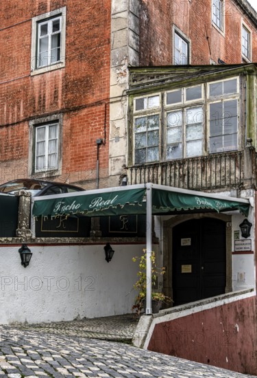 Vacant restaurant in the old town of Sintra, Lisbon, Portugal