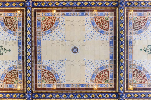 Minton encaustic tiles, Bethesda Terrace, Central Park, Manhatten, New York City, USA
