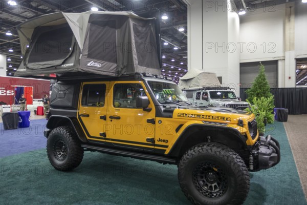 Detroit, Michigan USA - 15 January 2026 - The Jeep Sunchaser on display at the Detroit Auto Show
