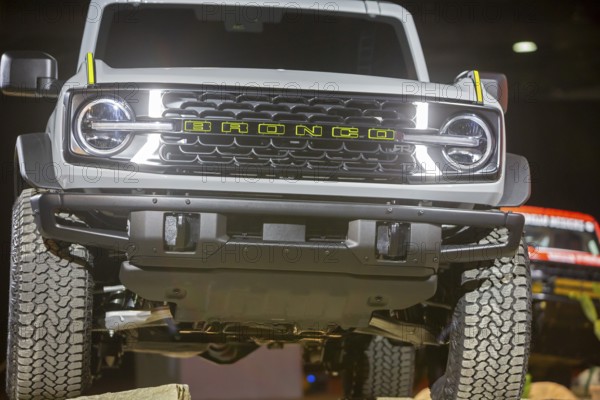Detroit, Michigan USA - 13 January 2026 - Ford showed its off-road vehicles at the Detroit Auto Show, including the Bronco RTR