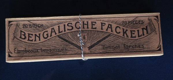 Matchboxes with old label design for Bengali torches, Tändsticksmuseet match museum or match museum, Jönköping, Jönköpings län, Sweden
