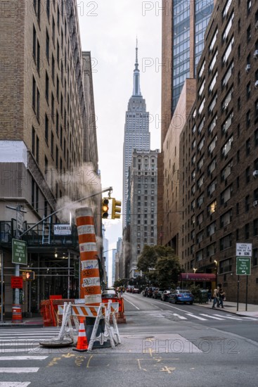 Sewer work, Empire State Building, New York, USA