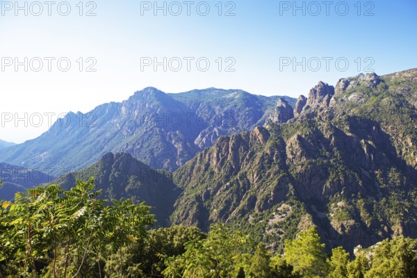 Spelunca Gorge, Ota, Porto, Corse-du-Sud Department, Corsica, Mediterranean Sea, France