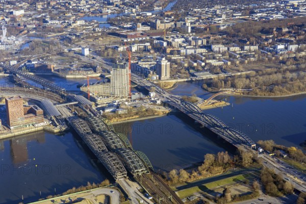 Elbtower, Elbe, house, new building, Hafencity, Germany, Hamburg, city, city planning, city, big city, construction site, Freihafen Elbbrücke, railroad bridges, Billhorn Bridge, New Elbbrücke, railway station, Hamburg-Elbbrücken, high-rise building, shell, Rothenburgsort
