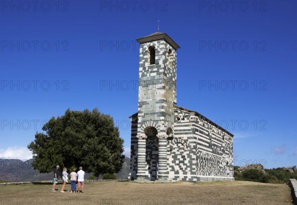 San Michele de Murato Romanesque Pisan Church, Bevinco Valley, Haute-Corse Department, Corsica, Mediterranean Sea, France