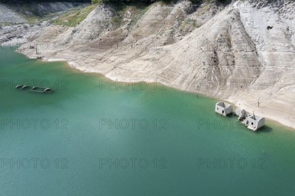 Tramonti, sunken city, abandoned houses, ruins, river course, Friuli, Italy