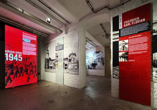 Historic air raid shelter, memorial and exhibition, Düsseldorf, North Rhine-Westphalia, Germany