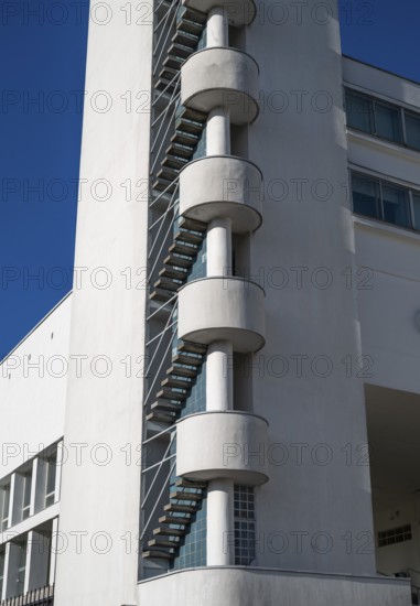 Stairway, tower, Olympic Stadium or Finnish Olympic Stadium, architects Yrjö Lindegren and Toivo Jäntti, Helsinki, Finland