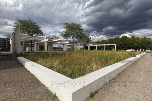Altstadtpark Garden of Memories by artist Dani Karavan, Duisburg Inner Harbour, Duisburg, North Rhine-Westphalia, Germany