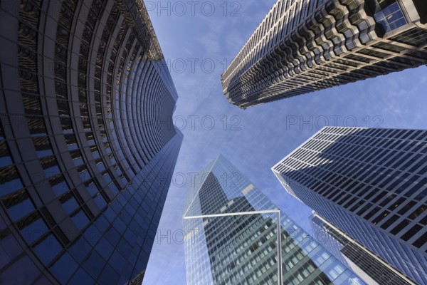 USA, Seattle financial and business district skyline in city downtown