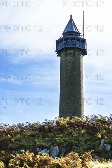 Waterloo Monument over Scottish fields and farms, Jedburgh, Scotland, UK