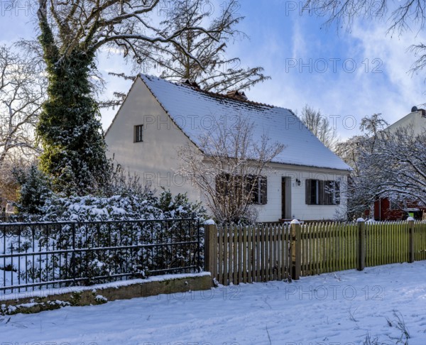 Old villas and houses in the charming village center of Lübars, Reinickendorf, Berlin, Germany